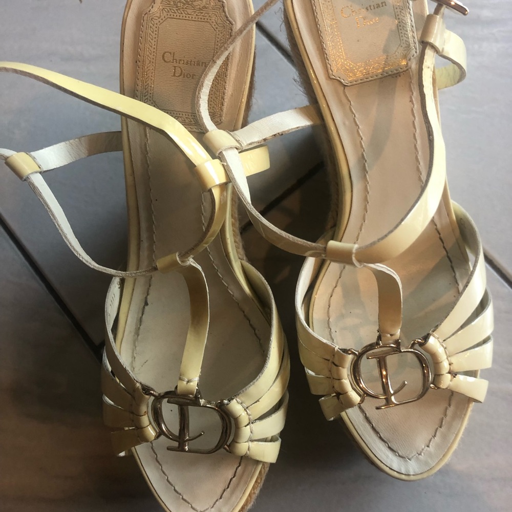 Dior espadrilles wedge sandal.